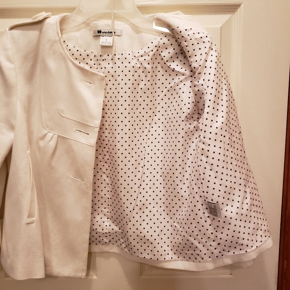 Nycard Collection 3 button blazer white 8 Petite - Picture 4 of 5